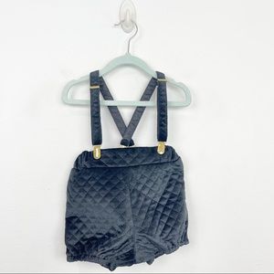 Carbon Soldier Black Quilted Overalls 6-12 Months